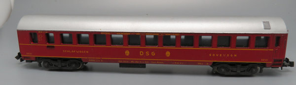 Lima 332 Schlafwagen 1./2. Kl., Gattung/Bauart WLAB4üm-59, 4-achsig, rot