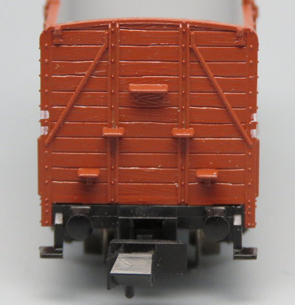 Minitrix 132111 Offener Güterwagen (Viehwagen), Gattung Ov Würzburg, 2-achsig, braun
