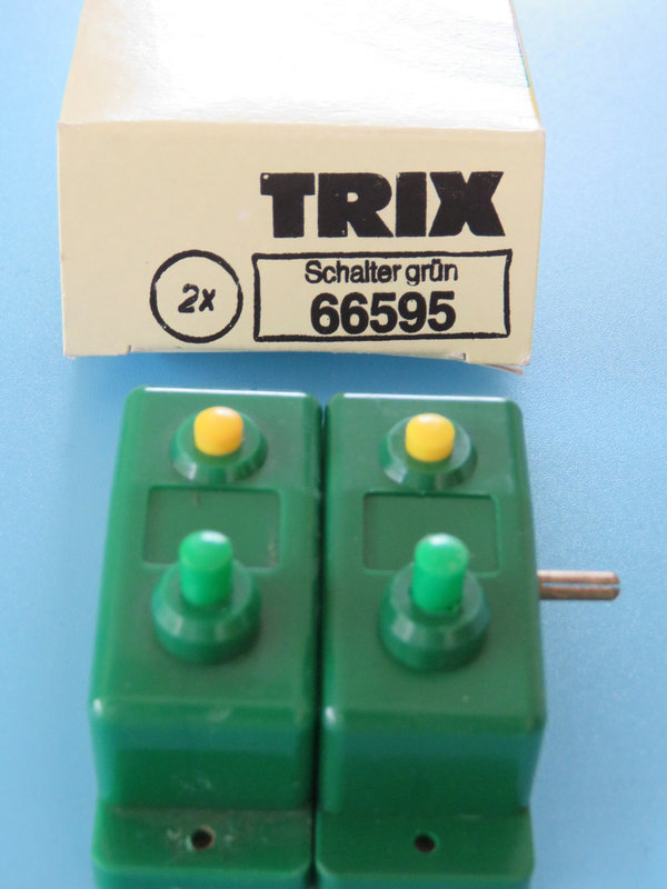 Minitrix 66595 - 2 x Doppelfunktionsschalter grün in der OVP