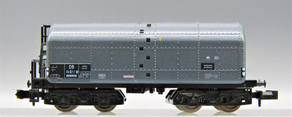 Minitrix 18073- Schweröl-Kesselwagen (Bahndienstwagen), 4-achsig, grau - OVP