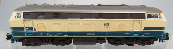 Fleischmann 7238 - BR 218, Bauart B`B`, beige/blau, Dach grau, OVP