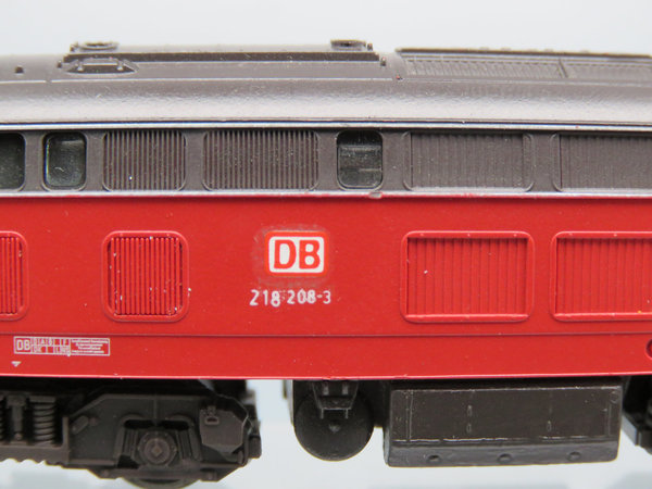 Fleischmann 7235 - Diesellok BR 218, Bauart B`B`, orientrot, / 218 208-3 - umgelabelt - EVP