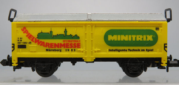 Minitrix	51 3530 83 Hubschiebedachwagen - Internationale Spielwarenmesse Nürnberg 1983 - OVP