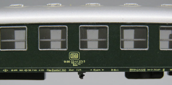 Atlas 2683/8 - Schnellzugwagen 2. Klasse, Gattung/Bauart Büm 234, 4-achsig, grün