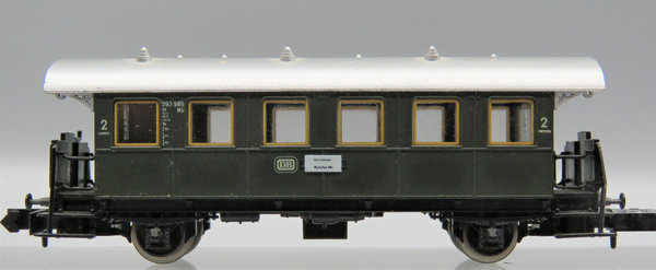 Minitrix 18032 - Durchgangswagen (´Donnerbüchse´) 2. Klasse, 2-achsig, grün - OVP