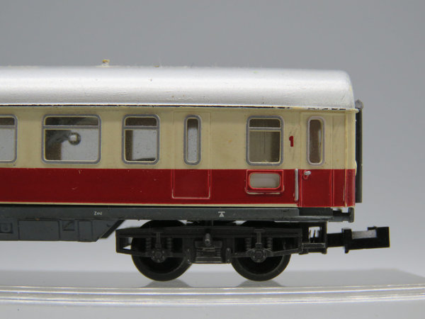 Minitrix 3018 - TEE-Barwagen 4-achsig, 1. Klasse,  rot/beige,´TRANS EUROP EXPRESS´-OVP