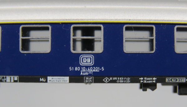Minitrix 51 3011 00 Schnellzugwagen, 1. Klasse , blau - OVP