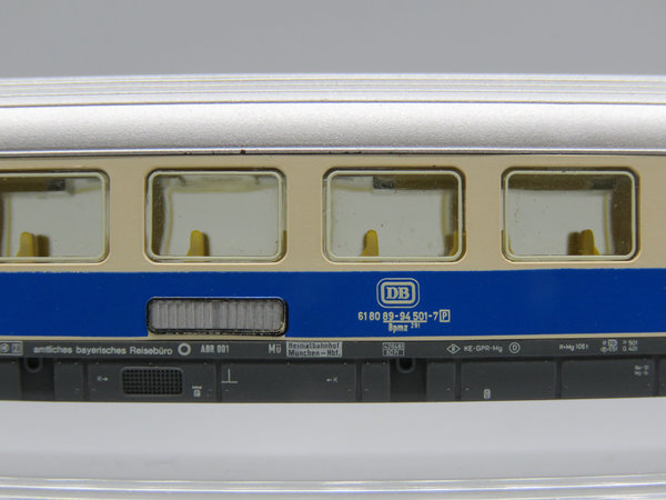 Minitrix 51 3095 00 - Schnellzugwagen, beige/blau, ´abr´, ´Messe-Express´ OVP