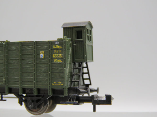 Minitrix 3203 - Offener Güterwagen (Viehtransportwagen) mit Brhs, Gattung VOmz. - OVP