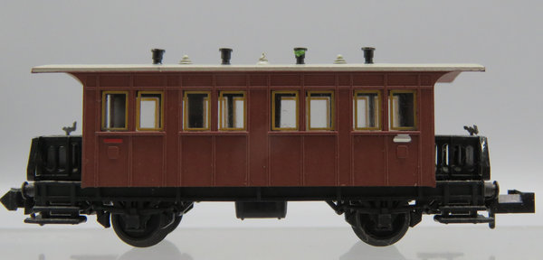 Minitrix 3069 - Lokalbahnwagen 3. Klasse, Gattung C, 2-achsig, braun - OVP