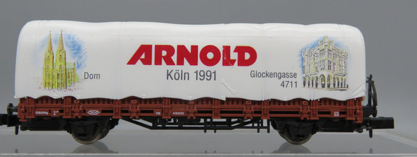 Arnold 4466 - Rungenwagen mit Bremserbühne,  Sondermodell ´ARNOLD-Köln 1991´