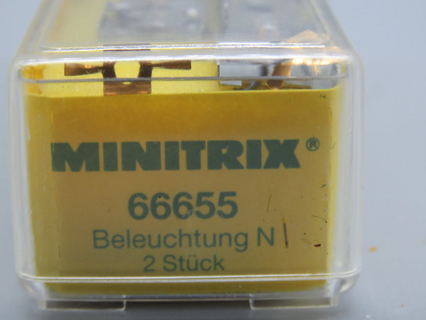 Minitrix 66655 - Beleuchtungseinrichtung für verkürzte Schnellzugwagen bis 143mm, 2er-Set