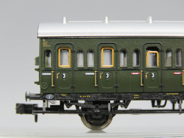 Minitrix 13743 - Abteilwagen 2./3. Klasse, Gattung/Bauart BC-21, 2-achsig, grün- OVP