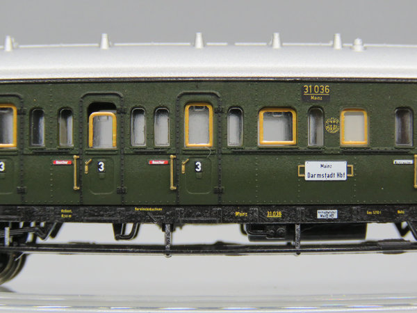 Minitrix 13743 - Abteilwagen 2./3. Klasse, Gattung/Bauart BC-21, 2-achsig, grün- OVP