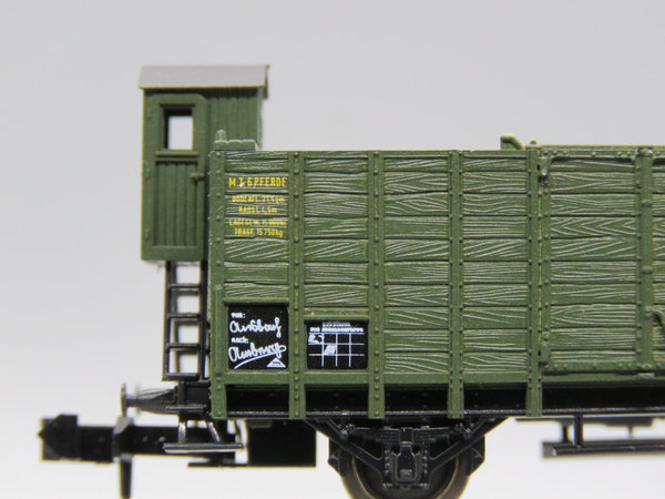 Minitrix 13203 - Offener Güterwagen (Viehtransportwagen) mit Brhs - OVP