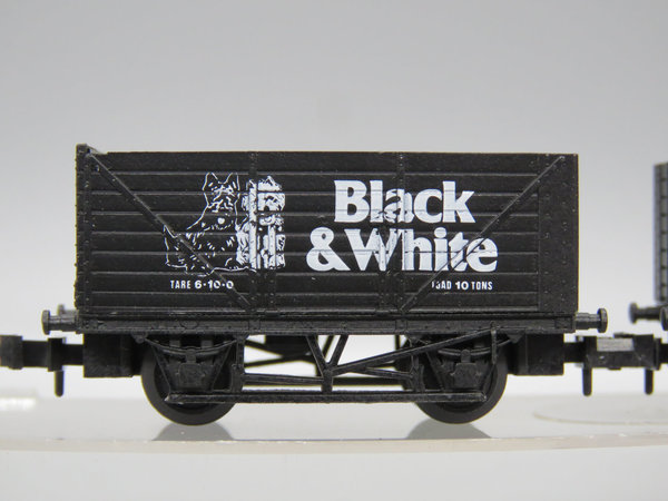 Minitrix - 2 x Offene Güterwagen - Sonderset Black & White - EVP