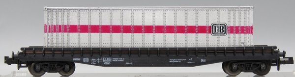 Roco 2355 - Flachwagen mit 40´ Container (silberfarben) ´DB´ - OVP