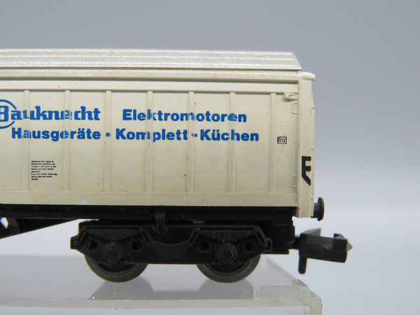 Fleischmann 8389 - Großraum-Schiebewandwagen, 4-achsig, weiß, ´Bauknecht´ - EVP