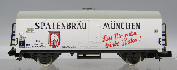 Rivarossi 9310 - Kühlwagen (Bierwagen), 2-achsig, weiß, ´SPATENBRÄU München - OVP