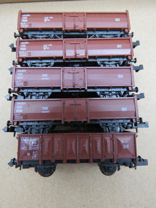 Roco 5 x offener Güterwagen