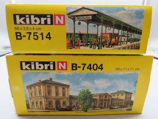 Kibri 7404 - Bausatz Bahnhof Osterburken mit Bahnsteig 7514