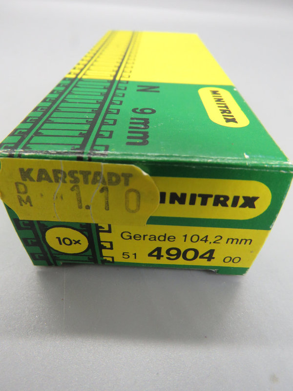 Minitrix 4904 - 10 x gerades Gleis 100 mm - OVP