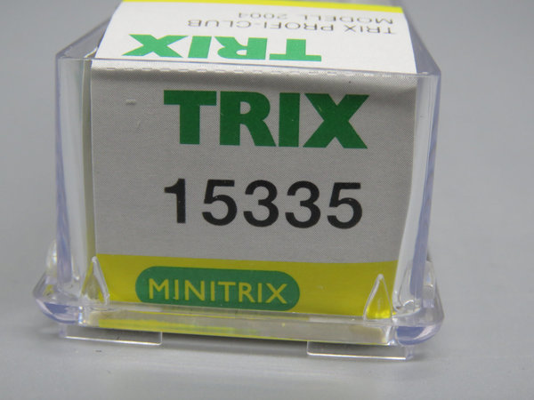 Minitrix 15335 Wagen für Radsätze, 2-achsig, schwarz, ´Trix Profi-Club 2004´ - OVP
