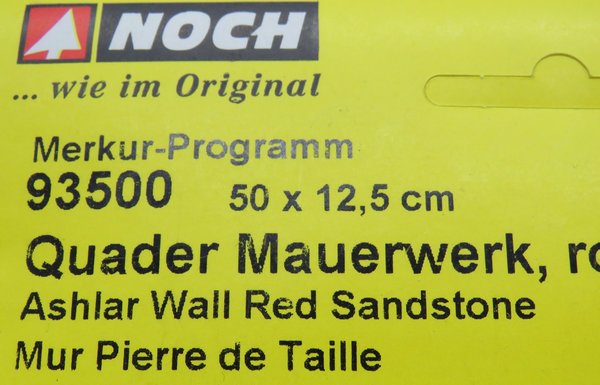 Noch 93500 Quader Mauerwerk rot - 50 x 12,5 - OVP