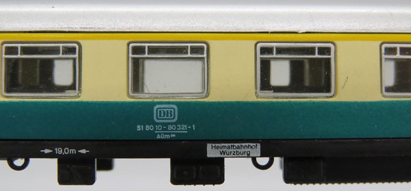 Arnold 3201 - Schnellzugwagen 1. Klasse, Aüm, blau/beige