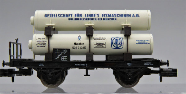 Minitrix 15355 - Gasbehälterwagen - LINDE´S EISMASCHINEN A.G. - Trix Profi Club - OVP