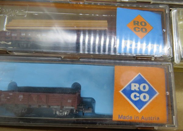 Roco / Minitrix 8 x Güterwagen - Kran - OVP
