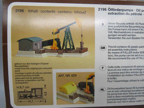 Faller 2196 - Bausatz Ölförderpumpe - OVP