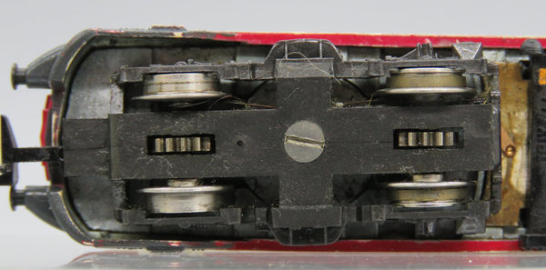 Minitrix 2155 - Elektrolok BR 112 (´Bügelfalte´),4-achsig, beige/rot, EMS - OVP