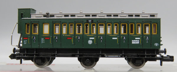 Fleischmann 8094 - Abteilwagen 3. Klasse mit Brhs,  3-achsig, grün - OVP