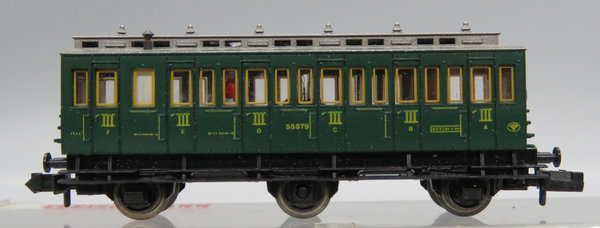Fleischmann 8093 - Abteilwagen 3. Klasse, 3-achsig, grün - OVP