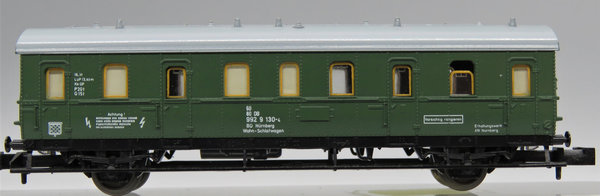 Minitrix 3061 Wohn/Schlafwagen (Bahndienstwagen), Klasse - OVP